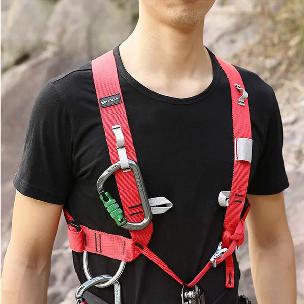 XINDA Camping Ascending Decive Shoulder Girdles Adjustable SRT Chest Safety Belt Harnesses Rock Climb Safety Protection Survival