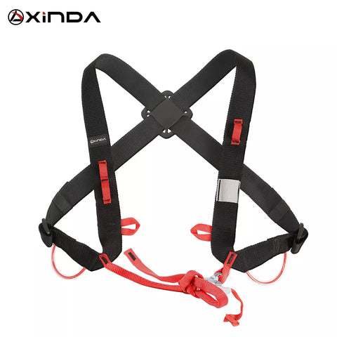 XINDA Camping Ascending Decive Shoulder Girdles Adjustable SRT Chest Safety Belt Harnesses Rock Climb Safety Protection Survival