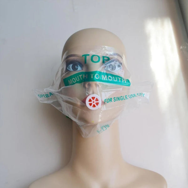First Aid Mask Survival Kit Safety Supplies One-time Cardiopulmonary Resuscitation Mouth Breathing Check Valve Camping Hiking