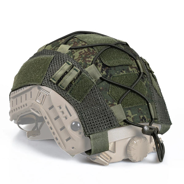 Tactical Helmet Cover for Fast MH PJ BJ OPS-Core Helmet Airsoft Paintball Army Military Helmet Cover Multicam with Elastic Cord