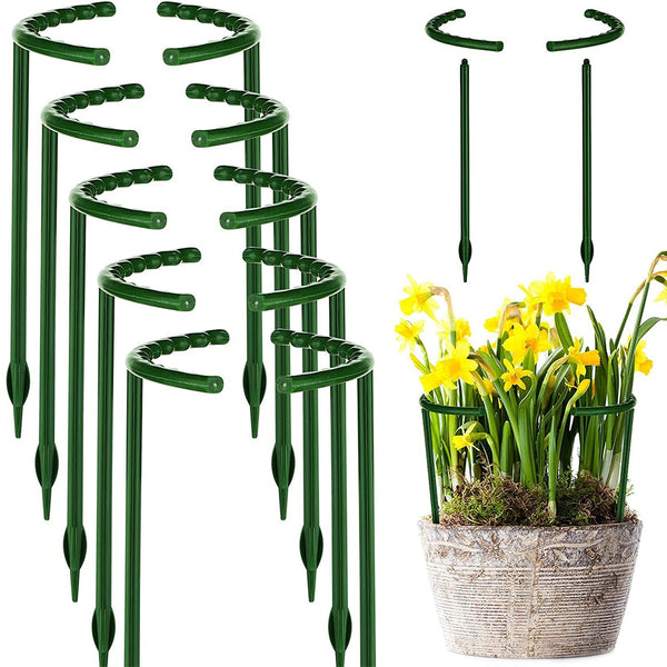2/4/6pc Plastic Plant Support Pile Stand For Flowers Greenhouse Arrangement Rod Holder Orchard Garden Bonsai Tool Invernadero