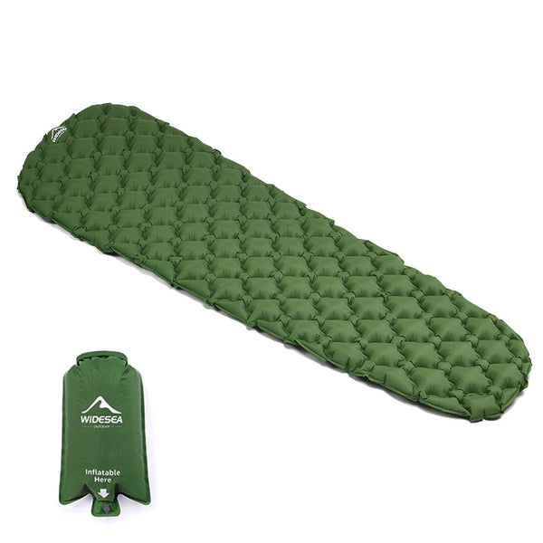 Widesea Camping Inflatable Mattress In Tent Folding Camp Bed  Sleeping Pad Picnic Blanket Travel Air Mat Camping Equipment