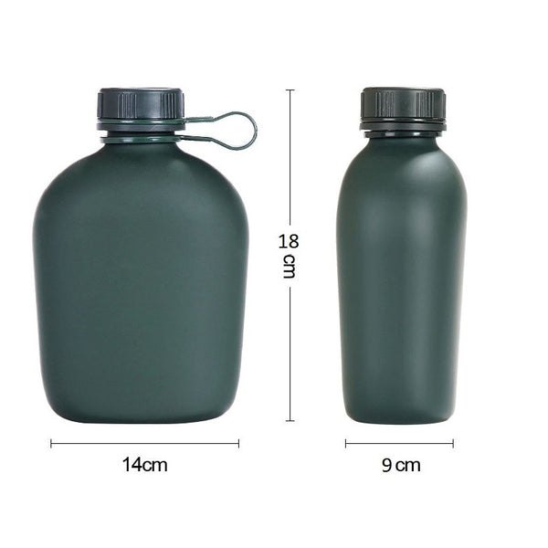 1L Outdoor Sports Water Bottle Military Camping Water Bottle With Pouch Canteen Bottle Camping Hiking Survival Drinking Kettle