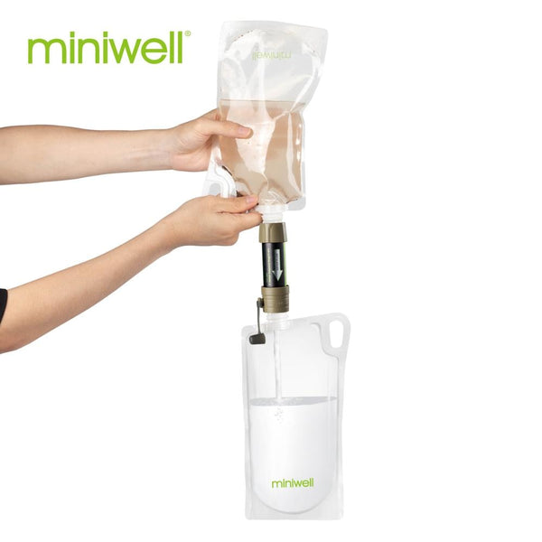 miniwell L630 Portable Outdoor Water Filter Survival kit with Bag for Camping ,Hiking &amp; Travelling