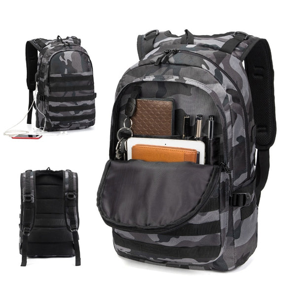 PUBG Backpack Men Laptop Bag Military Tactical Backpack Bag Student Schoolbag Camouflage Travel Canvas Knapsack Pack