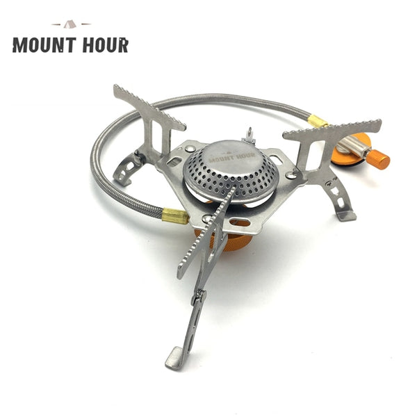 3500W Portable Outdoor Folding Gas Stove Camping Equipment Hiking Picnic Igniter Ultralight Camping Split Gas Stove