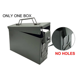 30 Cal Metal Ammo Case Can – Military and Army Solid Steel Holder Box for Long-Term Shotgun Rifle Nerf Gun Ammo Storage
