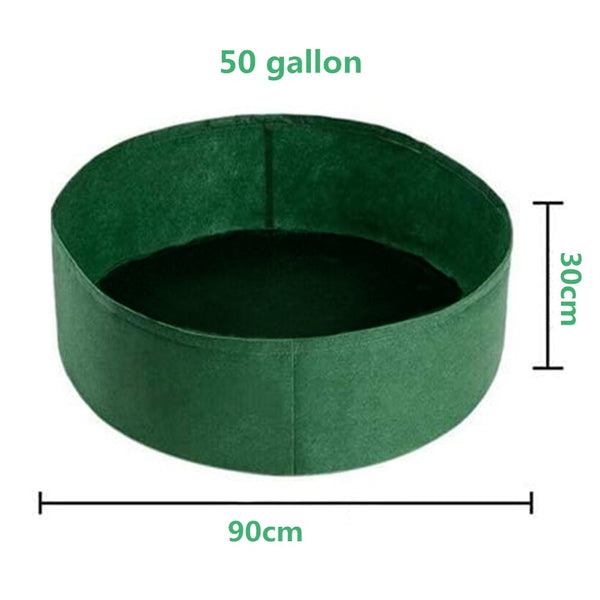 10/40/50/100 Gallons fabric garden raised bed round planting container grow bags fabric planter pot for plants nursery pot