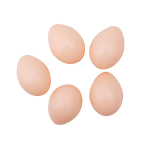 5PCS Plastic Fake Chicken Eggs Poultry Layer Coop Hatching Simulation for DIY Crafts Kids Painting Easter Party Home Decoration