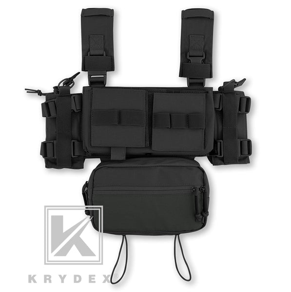 KRYDEX MK3 Modular Tactical Chest Rig Chassis Spiritus Airsoft Hunting Military Tactical Carrier Vest w/ 5.56 223 Magazine Pouch
