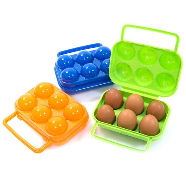 Outdoor Camping Tableware Portable Camping Hiking Picnic BBQ Egg Container Egg Storage Boxes Travel Kitchen Egg Holder Carrier