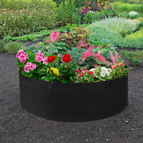 50/100 gallons fabric garden raised bed round planting container grow bags fabric planter pot green garden iron fence