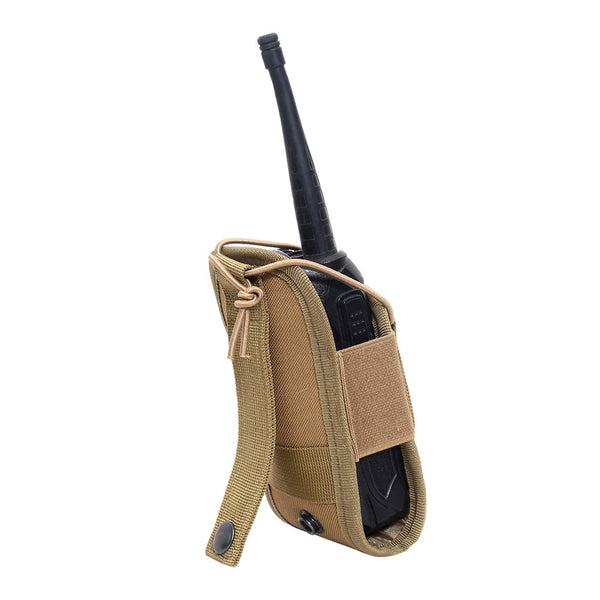 Tactical Molle Radio Walkie Talkie Pouch Waist Bag Holder Pocket Portable Interphone Holster Carry Bag for Hunting Climbing