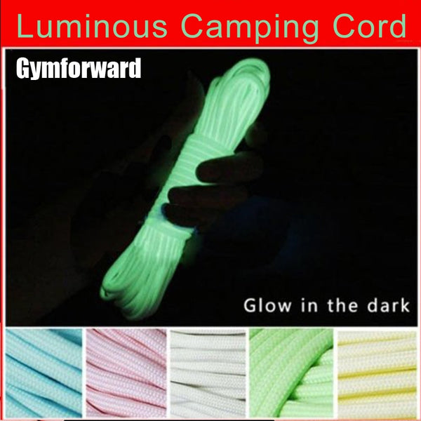 6 Meters Camping Rope Survival Luminous Camping Cord Hiking Climbing Ropes 550LB Glow Cord Survival Lanyard Camping Corde