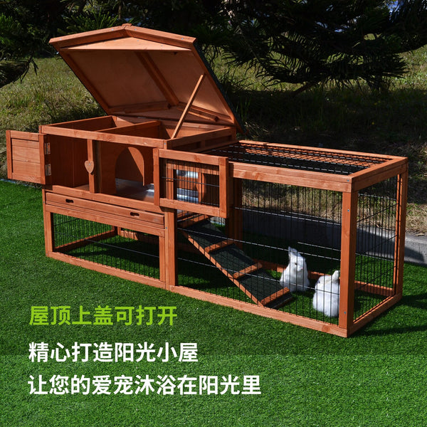 Cage Bunny Cage House Breeding Cage Home Tent Villa Rain-proof Rotten Yard Balcony Garden Double Queen