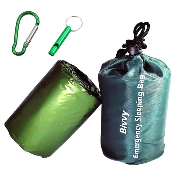 2 person Thermal Hiking Sleeping Bag Outdoor Adventure Sleeping Blanket Camping Bag PET Film Survival Tool
