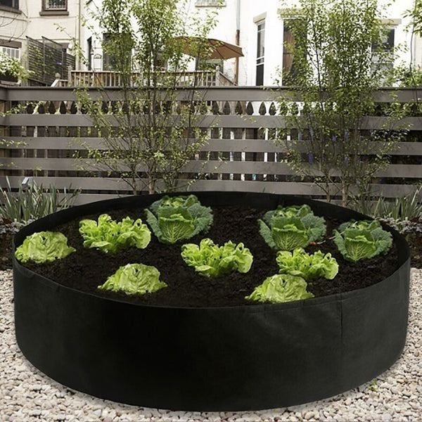 Round Plants Growing Bag Raised Plant Bed Garden Flower Planter Elevated Vegetable Box Planting Grow Bag 10/15/50/100 Gallon