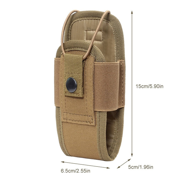Tactical Molle Radio Walkie Talkie Pouch Waist Bag Holder Pocket Portable Interphone Holster Carry Bag for Hunting Climbing
