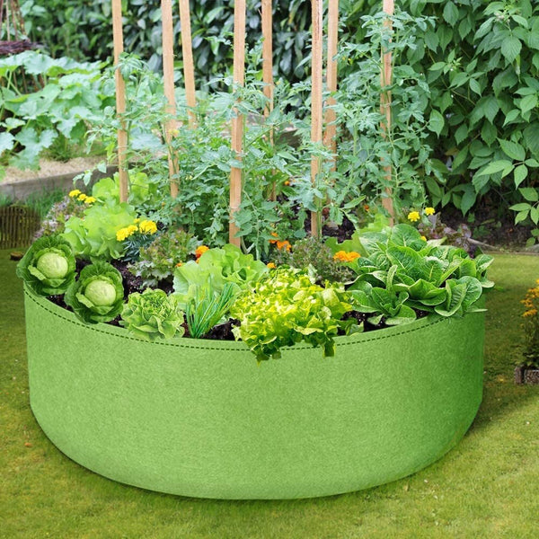 Round Plants Growing Bag Raised Plant Bed Garden Flower Planter Elevated Vegetable Box Planting Grow Bag 10/15/50/100 Gallon