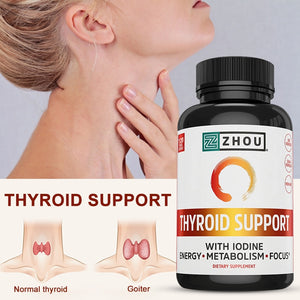 Advanced Complex Capsules, Thyroid Support, Helps Reduce Fatigue & Fatigue with Iodine, Magnesium, Vitamin B12
