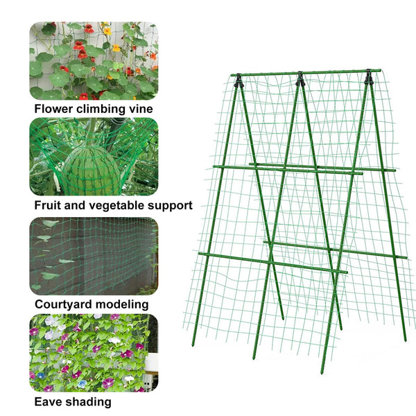 Foldable Cucumber Trellis  Garden Trellis Set for Raised Bed Detachable Climbing Trellis for Outdoor Plant Flowers Vegetables