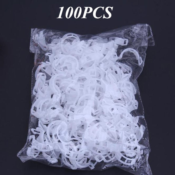 50/100pcs Plastic Plant Clips Supports Connects Reusable Protection Grafting Fixing Tool Gardening Supplies for Vegetable Tomato