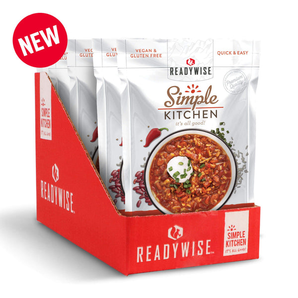 Ready Wise Simple Kitchen 6 CT Case Simple Kitchen Hearty Veggie Chili Soup - Sekhmet of Survival