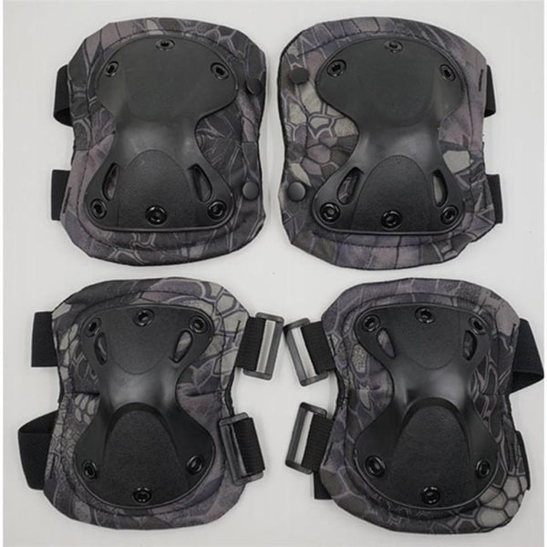 Outdoor Riding Sports Elbow Knee Pads Protection Equipment Army Fan CS Field Combat Training Camo Tactical Elbow Knee Pads Gear - Sekhmet of Survival