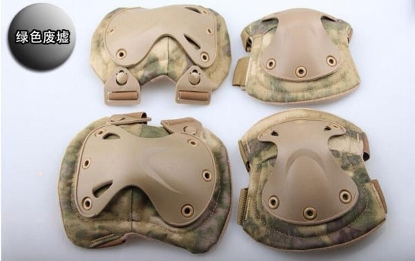 Outdoor Riding Sports Elbow Knee Pads Protection Equipment Army Fan CS Field Combat Training Camo Tactical Elbow Knee Pads Gear - Sekhmet of Survival