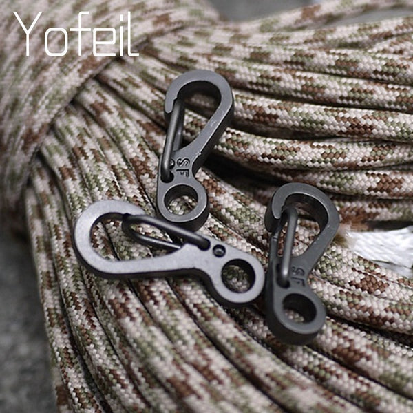 10 Pcs Equipment Survival EDC Paracord Carabiner Snap Mini SF Spring Clip Camping Hiking Hook Backpack Tactical Buckle Clip - Sekhmet of Survival