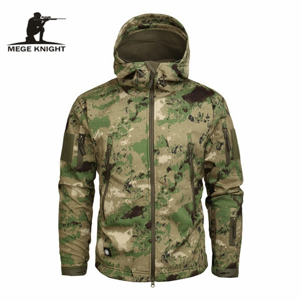Mege Brand Clothing Camouflage Fleece Jacket