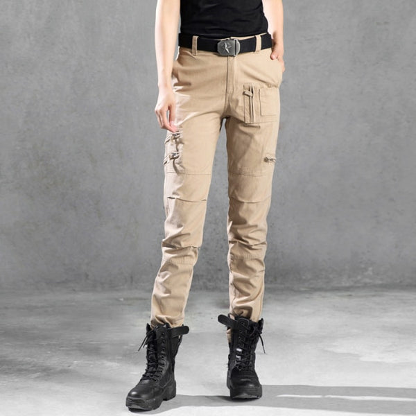 Hiking Tactical Pants Army Female Camo Jogger Plus Size Cotton Trousers