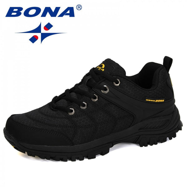 BONA Hiking Shoes Man Nubuck Leather Mesh Outdoor Men Sneakers Climbing Shoes Men Sport Shoes Trendy - Sekhmet of Survival