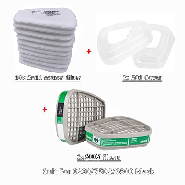 6001/6002/6004 Filtering box 5N11 Cotton Filters Set Replaceable For 6200/7502/6800 - Sekhmet of Survival