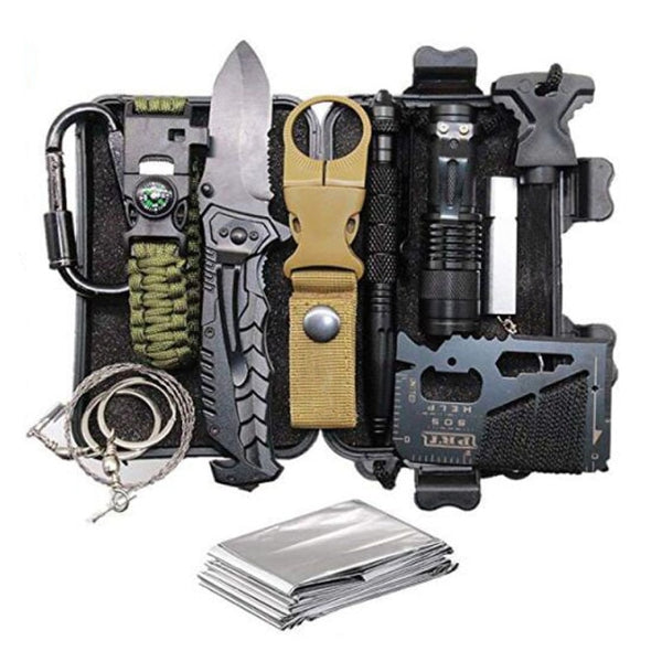 11 in 1 Outdoor Gadget Survival Gear Kits SOS,EDC Emergency Tools and Everyday Carry Gear for Camping Hiking - Sekhmet of Survival