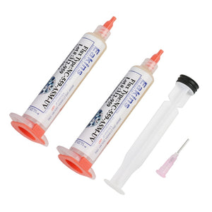 2pcs/lot 10CC NC-559-ASM-UV Solder Flux Paste Lead-free + Needles Booster Syringe Pusher For Cell Phone BGA PCB Soldering Repair - Sekhmet of Survival