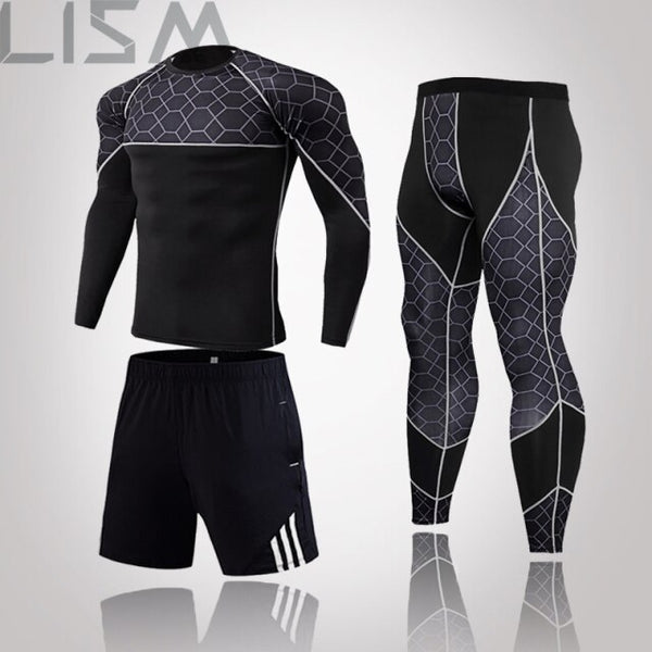 Long Thermal Long Underwear MMA Tactics Tights Solid Color Clothing Compression Fitness Johns