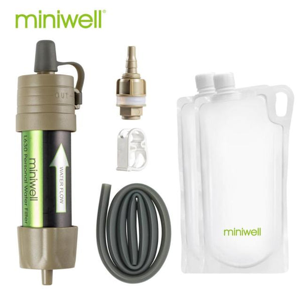 miniwell L630 Portable Outdoor Water Filter Survival kit with Bag for Camping ,Hiking &amp; Travelling