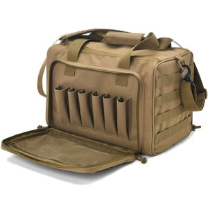 Tactical Range Bag Molle System 600D Waterproof Gun Shooting Pistol Case Pack Khaki