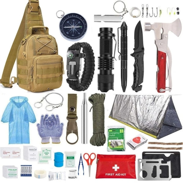 Survival Gear Kit First Aid Kit Molle Pouch Compatible Outdoor Emergency Tourniquet Medical Kit Trauma Bag